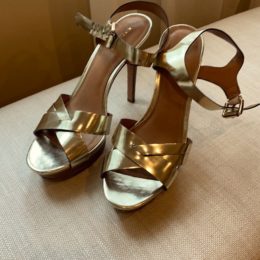 Coach Metallic Heels